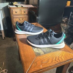 adidas Black and Teal Women's Sneakers